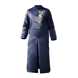 伴郎服中式夏季结婚礼服接亲唐装长袍相声服大褂大码兄弟团服装男