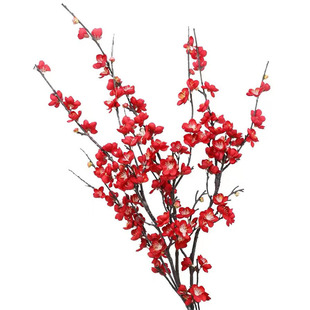 仿真桃花枝假花朵舞蹈表演道具汉服走秀摄影拍照房间客厅装饰摆件