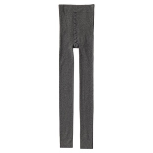 完美记忆羊毛灰色打底裤女2025新款冬连裤袜加绒厚黑外穿竖纹显瘦