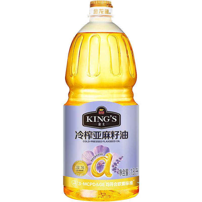 金龙鱼冷榨亚麻籽油1.8L×1瓶