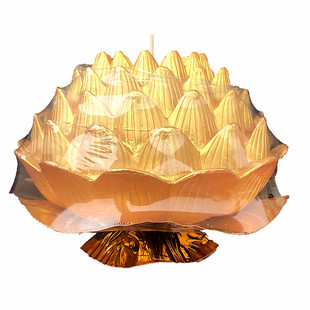 永诚佛光金莲莲花蜡烛九品莲花灯蜡烛荷花供佛灯家用佛具用品酥油