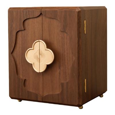 北欧国度首饰盒收纳盒进口胡桃木