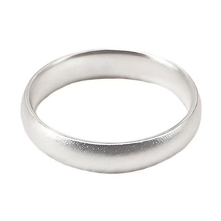 999足银戒指纯银古法磨砂素圈闭口情侣男女对戒情人节礼物礼盒装