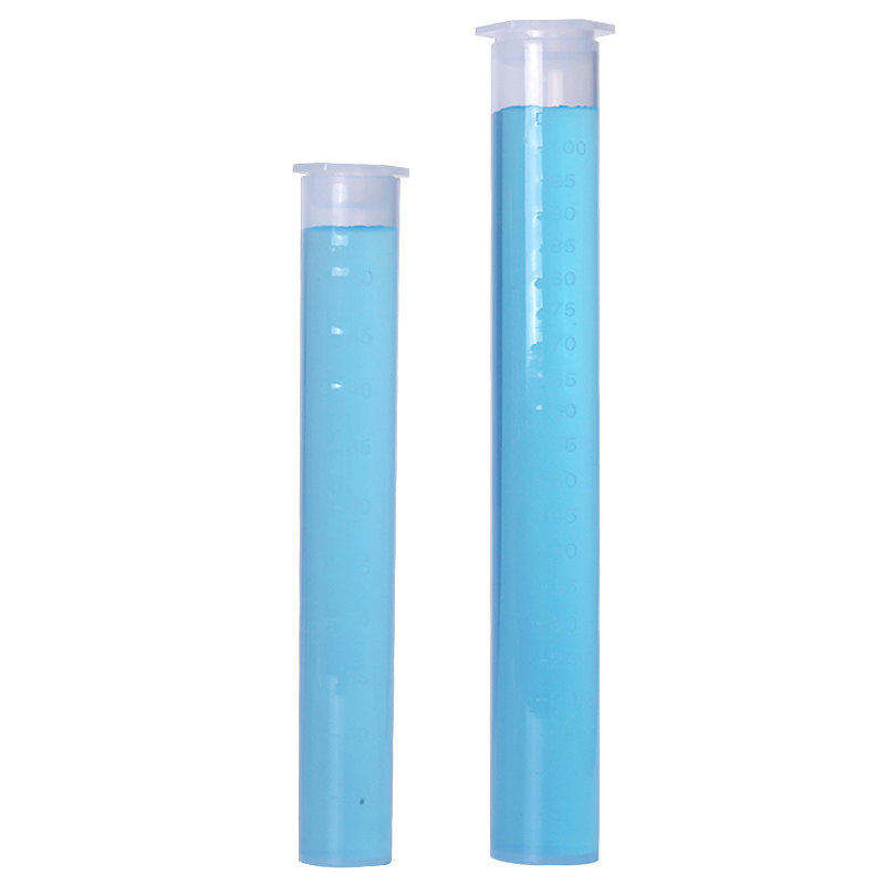 塑料比色管带刻度PP聚丙烯无硼测硼塑料试管10/25/50/100ml