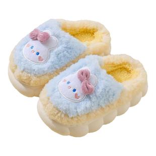 儿童棉拖鞋女童冬季2025新款女孩室内家居保暖棉拖女宝宝毛拖鞋女
