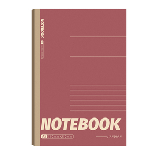 简约高颜值笔记本本子B5软面抄厚本子美式包背本初高中生学生用大号加厚本大学生课堂笔记a5练习本横线记事本