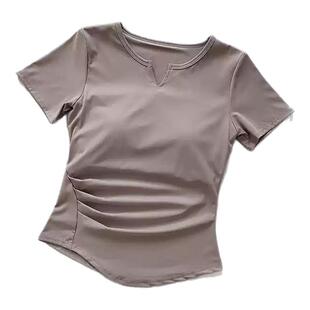 绝美瑜伽服女2026新款普拉提训练服套装健身服女运动瑜伽上衣短袖