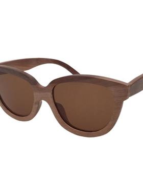 墨镜蝶形实木框架太阳镜