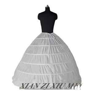 加大六钢圈衬裙新娘婚纱礼服蓬蓬裙裙撑 外贸工艺精品撑裙