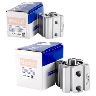 亚德客ACQ12X40 16X20 25X100 32X30X50x60X75X80X90薄型气缸内牙