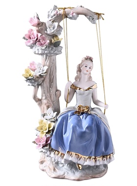 欧式客厅装饰摆件高级感西洋女大