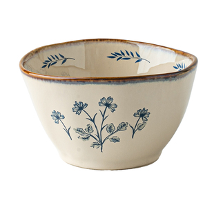 悠瓷 中古风异形高碗4.5英寸陶瓷碗家用吃饭碗甜品碗漂亮喝汤小碗