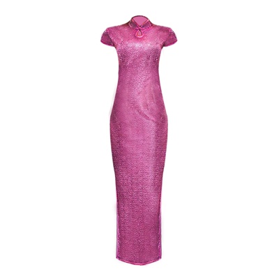 绝美旗袍演出服舞台走秀长款