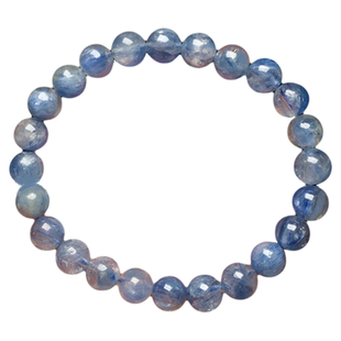 天然蓝晶手链玉化蓝晶石手串冰种透体蓝色蓝水晶首饰生日礼物百搭