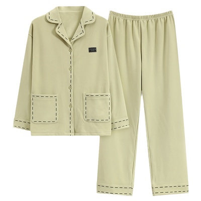 秋冬季德绒发热保暖睡衣女