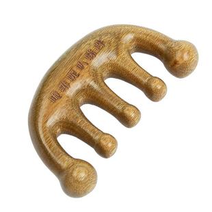 正安国货铺绿檀木梳礼盒装经五爪面部头部头皮檀木络按摩梳子