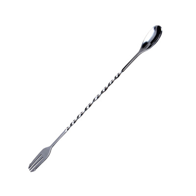 不锈钢双头调酒酒吧吧勺奶茶工具