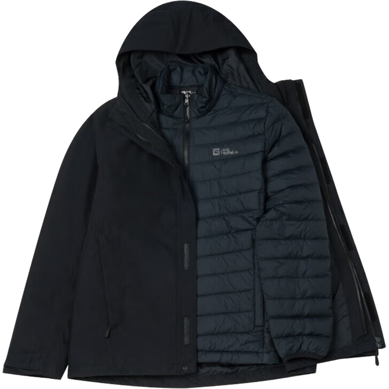 Jack wolfskin/狼爪正品日常男士三合一羽绒服A62338-6000