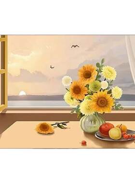钻石画幸福时光简约花卉厨房满钻