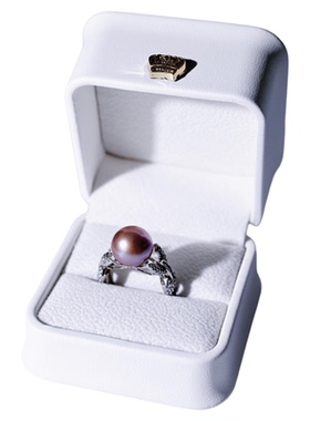 时蓝佑男女通用银质天然珍珠戒指