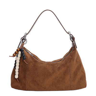 秋冬复古磨砂手拎小包包女式2025新款单肩包高级感小众棕色斜挎包