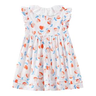 【清仓】【商场同款】阿路和如女童夏款连衣裙中小童宝宝蕾丝碎花