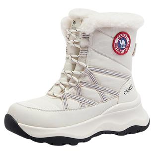 骆驼熔岩雪地靴女鞋2025冬季新款东北户外防水防滑棉鞋加绒靴子女