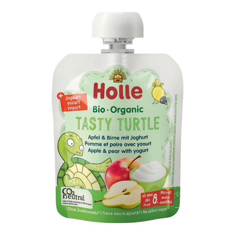Holle 进口西班牙有机苹果香梨奶酪85克优质牛奶水果制成营养辅食