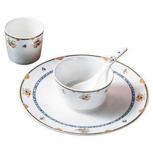 商用酒店摆台餐具三四件套陶瓷台面创意会所饭店宴会厅高级感套装