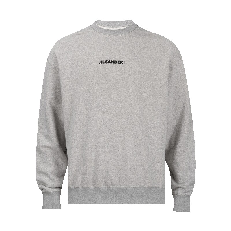 Jil Sander男经典字母刺绣圆领全棉长袖卫衣男士2026年新款XY推选