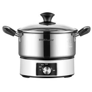 荣事达电煮锅家用多功能304不锈钢电炒菜炒锅蒸煮一体电热锅火锅