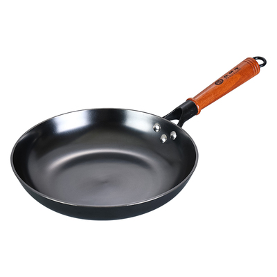 陆川铸铁锅不粘锅平底锅煎鸡蛋牛排煎锅家用炒锅电磁炉燃气灶通用