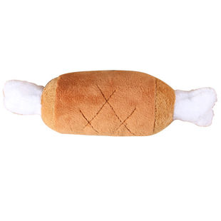 狗狗玩具毛绒发声鸡腿磨牙耐咬幼犬泰迪比熊博美自嗨解闷宠物用品