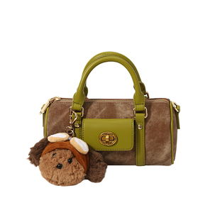 南风Chio2nd  巴莉唱片枕头包包女小众撞色圆筒包手提单肩斜挎包