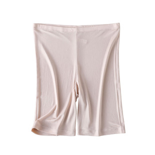 42针加捻100%桑蚕丝高腰安全裤 真丝加裆免穿内裤防走光四分裤女