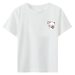 品牌专柜撤柜清仓纯棉宽松显瘦白色t恤短袖男女款情侣装夏季上衣