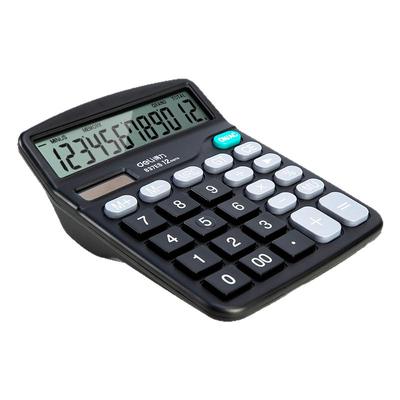 得力837ES计算器经典款12位大屏幕桌面经济型财务会计办公专用