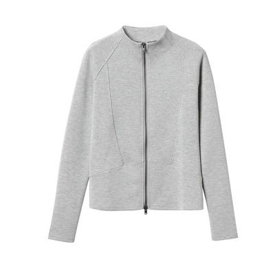 26春夏~轻盈Q弹 莫代尔立领双开拉链 显瘦修身百搭时髦外套女