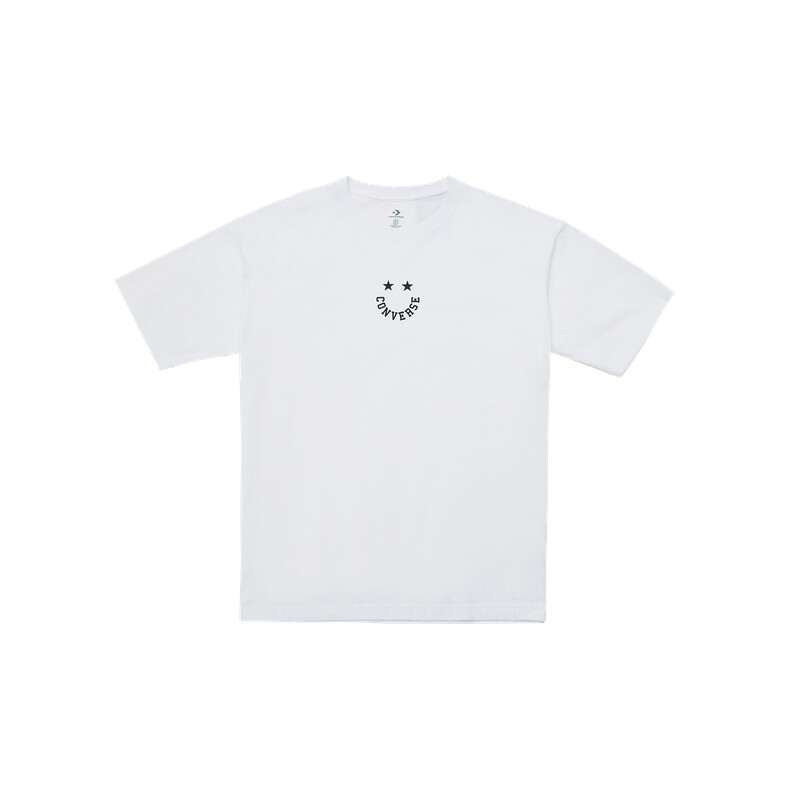 CONVERSE匡威官方 夏季新品宽松笑脸LOGO印花短袖男女T恤UCJ688