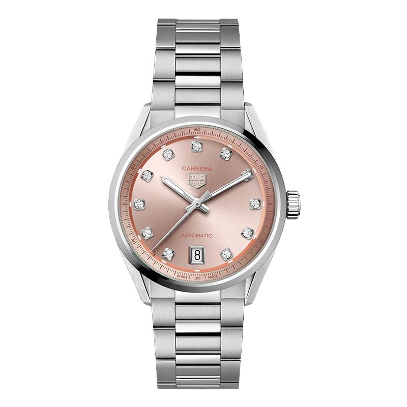 【自营】TAG Heuer泰格豪雅表 卡莱拉机械钢带女表WBN231D.BA0001
