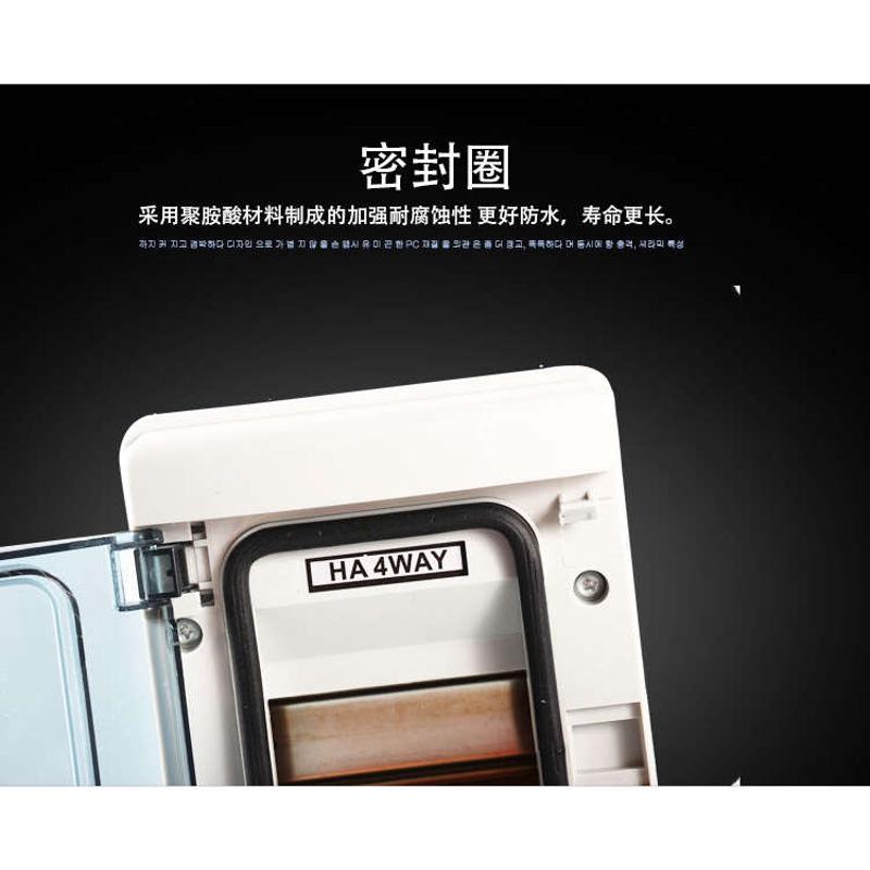 品誉塑料配电箱HA-4回路防水小布线箱户外空气开关盒明装防潮浴室