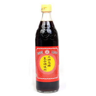 台湾进口大安工研乌醋600ml手工醋纯糯米酿制黑醋香醋家用凉拌醋