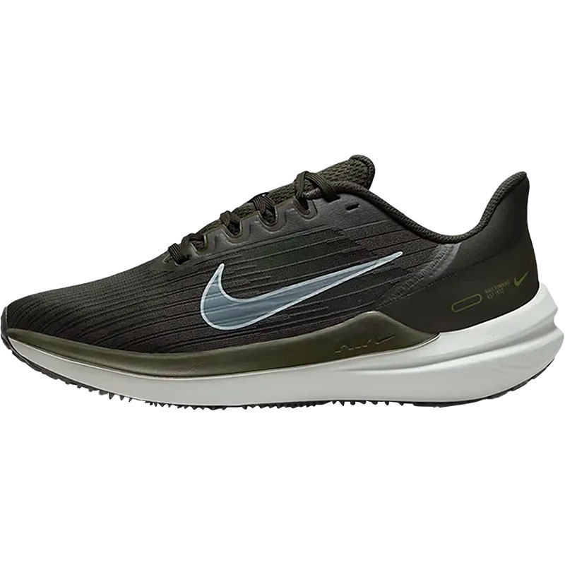Nike/耐克Air Winflo 9墨绿黑色蓝色男子时尚跑步鞋DD6203-300