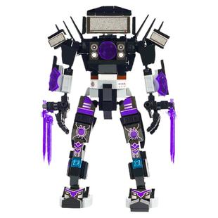 2025新款监控人和马桶人积木音响人泰坦时钟王男孩电视人儿童玩具