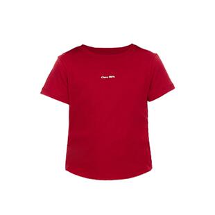 儿童短款凉感运动T恤2025夏季款女童修身圆领短袖上衣透气打底衫