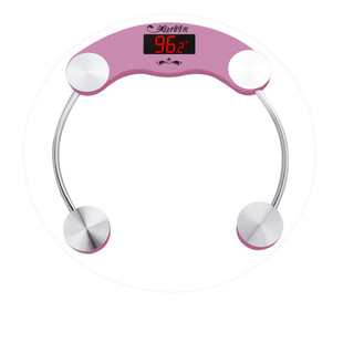 充电款电子称人体秤家用成人精准圆形透明加厚钢化玻璃礼品体重秤