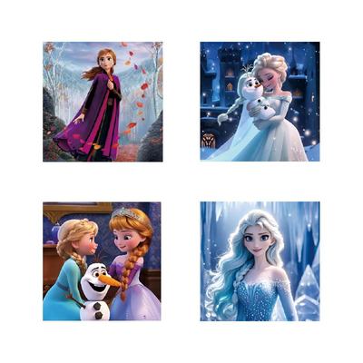 艾莎公主卷卷贴纸卡通可爱防水