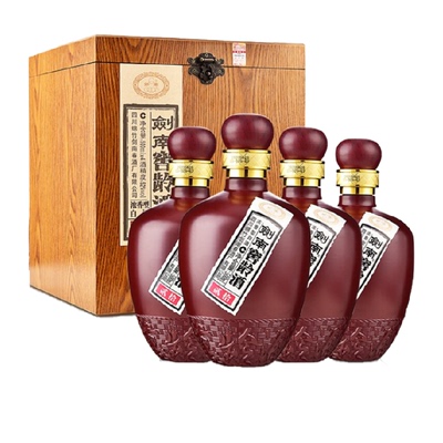 剑南春500ml*4瓶白酒52度窖龄酒