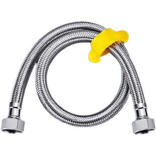 JOIUWW不锈钢金属冷热进水软管水管热水器高压连接管4分钢帽防爆