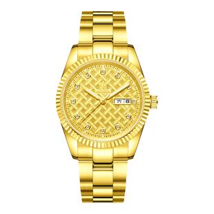 节日礼物_上海手表女繁花联名金色年华68周年纪念金表自动机械表